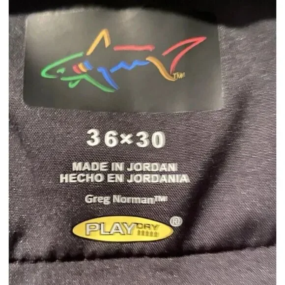 Greg Norman Play Dry Golf Pants Men 36x30 Black Flat Front Golf Pants - Picture 9 of 11